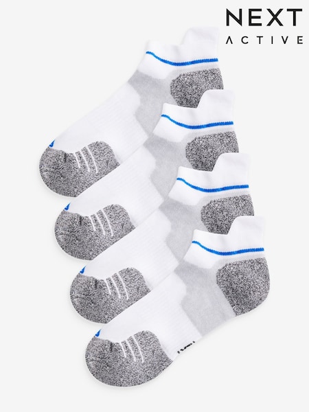 أبيض/أزرق - حزمة من 4 - Active Cushioned Sports Trainers Socks 4 Pack (562624) | ‏62 ر.س.‏