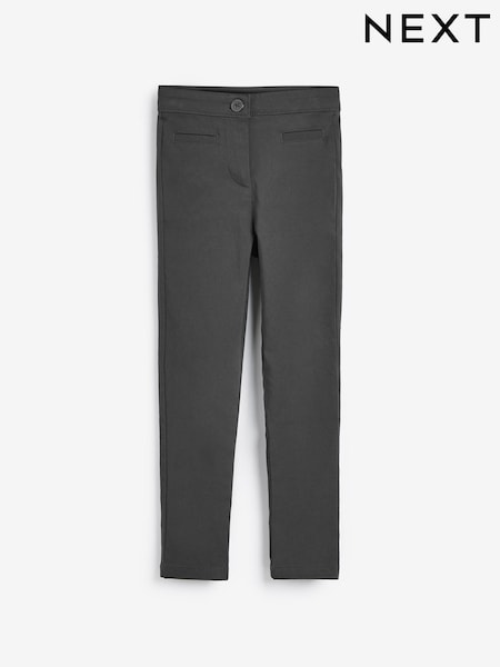 Charcoal Grey Slim Waist School Skinny Stretch Trousers (3-16yrs) (562643) | AED27 - AED42
