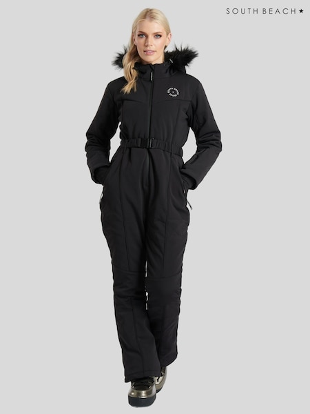 South Beach Black Ski Snow Suit with Faux Fur Trim (562835) | €114