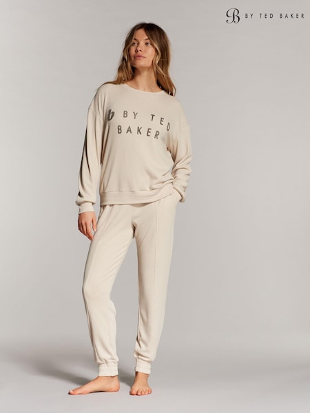 B By Ted Baker Waffle Crew Jumper Jogger Pyjamas Set (563264) | R$ 535