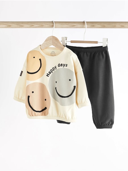 Monochrome Face Baby Top and Leggings 2 Piece Set (563287) | €7 - €8