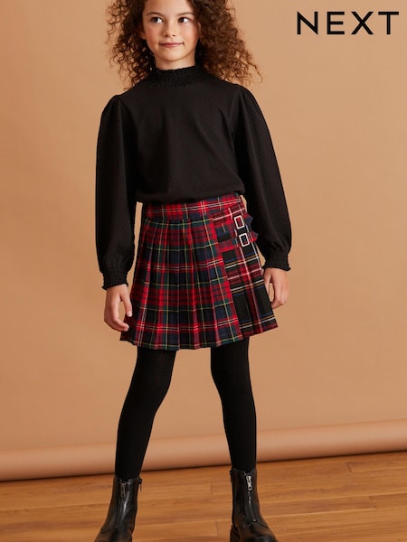Red Pleated Check Skirt (3-16yrs) (563315) | €10 - €13