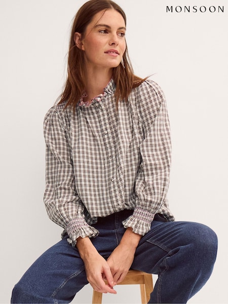 Brun - Monsoon Marlo ternet bluse