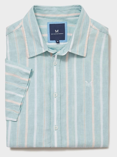 Crew Clothing Company Green Stripe Linen Classic Shirt (564261) | €37