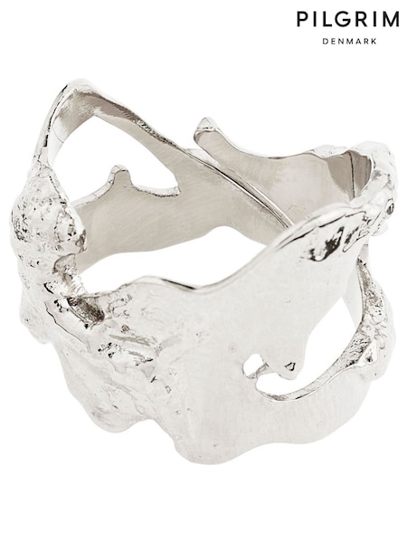 PILGRIM Silver Plated Compass Shaped Ring Adjustable (564289) | €43