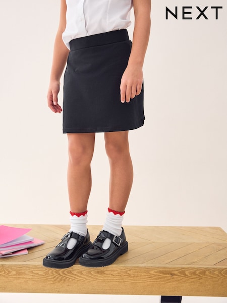 Negro - Cotton Rich Jersey Stretch School Skort (3-16yrs) (564378) | 6 € - 12 €
