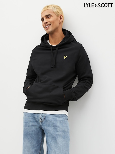 Svart - Lyle & Scott Cotton Pullover Hoodie (564993) | kr1 370 - kr1 470
