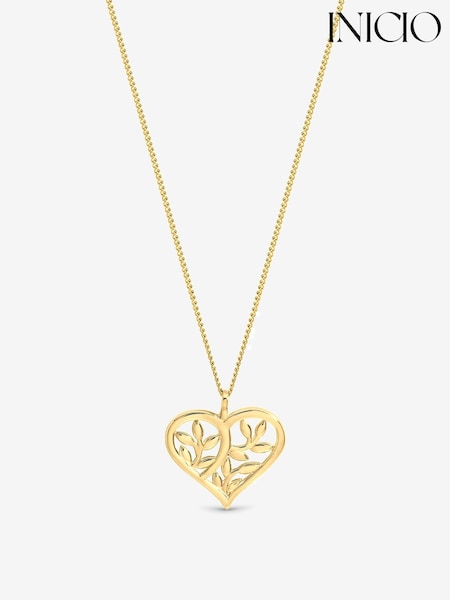 Gold Tone - Inicio Polished Tree Of Love Pendant