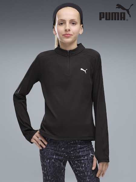 Black - Puma Train All Day Essentials Slim Quarter-zip Long Sleeve T-shirt