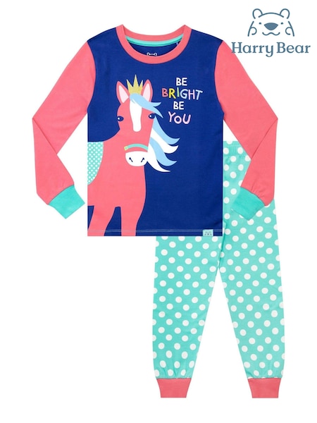 Harry Bear Blue Slogan Pyjamas (565274) | 47 QAR