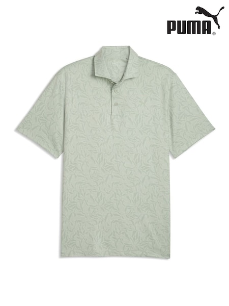 зелений - Regular Puma Cloudspun Marine Botanical Polo Shirt