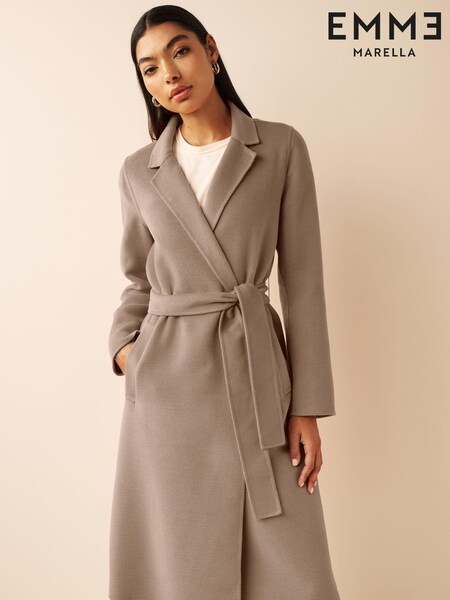 Emma Marella Camel Amazing Belted Wrap Brown Coat (565601) | €147