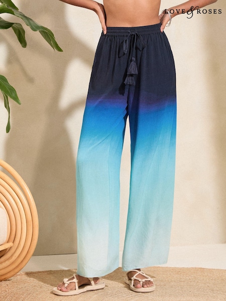 Love & Roses Tie Front Wide Leg Trousers (565649) | 142 LEI