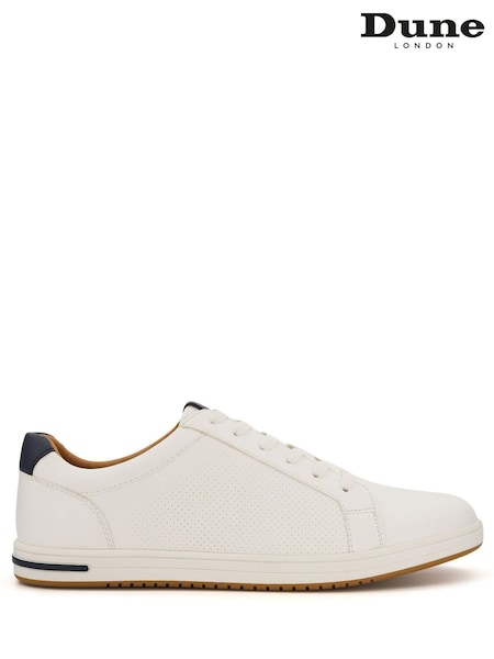 Dune London White Standard Fit Tezzy Perf Trainers (565701) | R$ 780