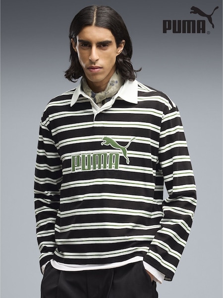 Қара - Regular Puma Essentials Elevated No. 1 Relaxed Rugby Polo Shirt