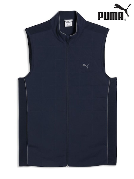 Blue - Regular Puma Cloudspun Fleece Hybrid Golf Vest
