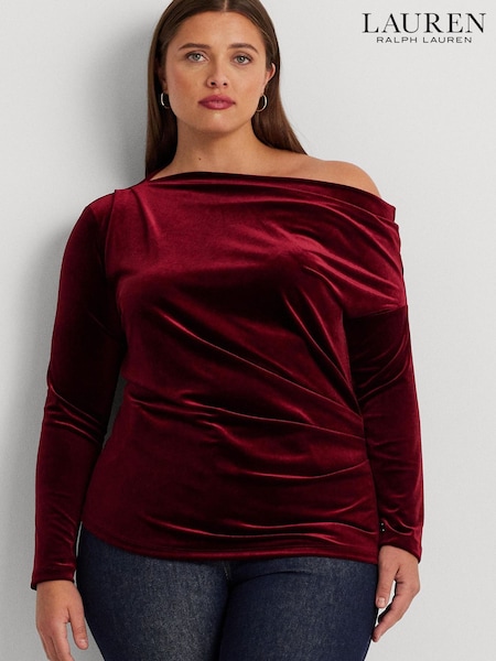 Lauren Ralph Lauren Curve Red Velvet Merne Jumper (565887) | €102
