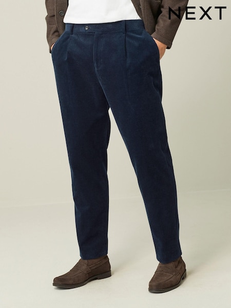 Navy Relaxed Fit Corduroy Trousers (566265) | €12