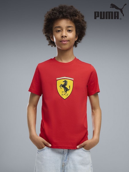 Red - Puma Scuderia Ferrari Coloured Shield T-shirt