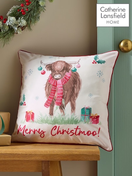 Cojín navideño Catherine Lansfield Merry Christmoo Soft Touch 45x45cm