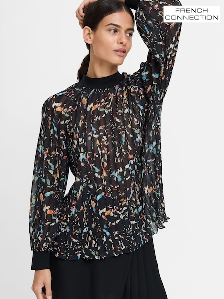 Black - French Connection Kylie Claudette Top