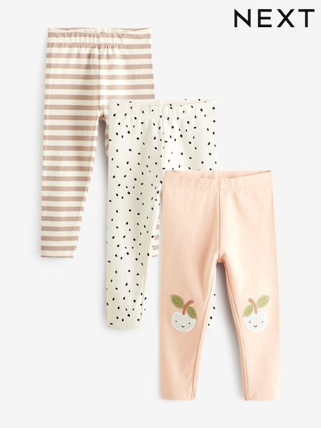 Creme-Neutral/Apfel - Jersey Leggings 3 Pack (3mths-7yrs) (566949) | 14 € - 18 €
