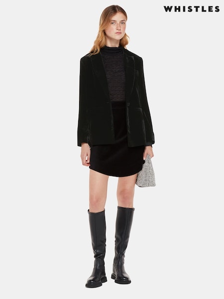 Whistles Olivia Velvet Black Blazer (566955) | €53