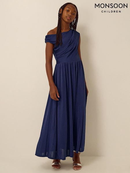 Blue - Monsoon Avery Cowl Neck Prom Dress