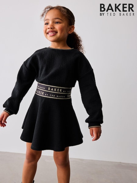 Baker by Ted Baker Cropped Long Sleeve Sweater and Skirt Black Set (567647) | € 28 - € 32