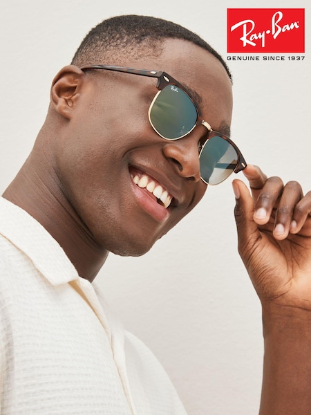Ray-Ban Havana Clubmaster Gradient Lens Sunglasses (567700) | €222