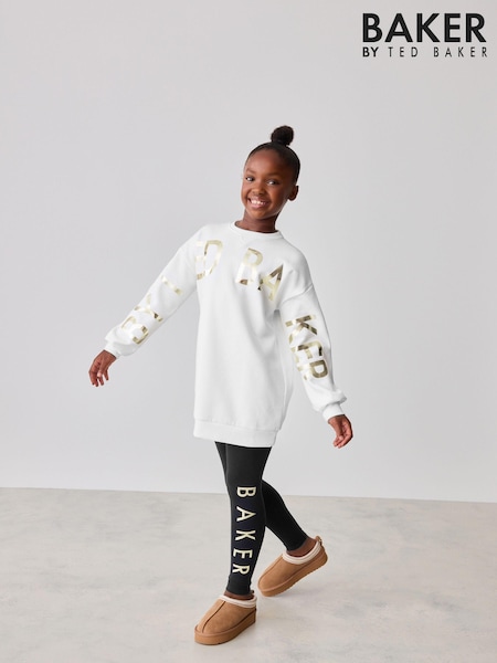 Baker by Ted Baker Cream Varsity Sweater and Leggings Set (567778) | 37 € - 44 €