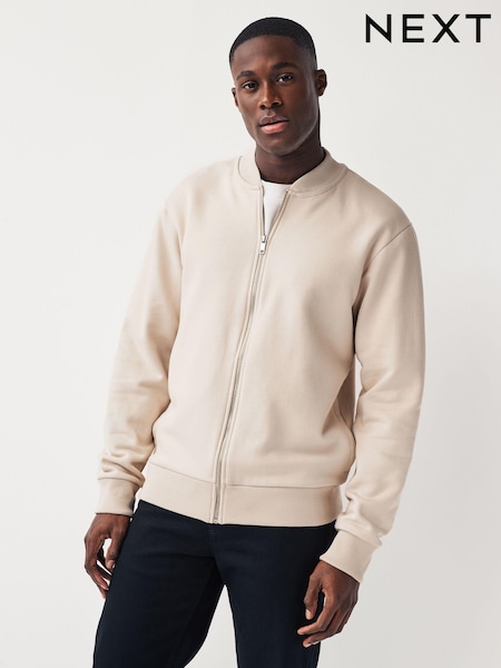 Ecru Jersey Bomber Jacket (567935) | €6