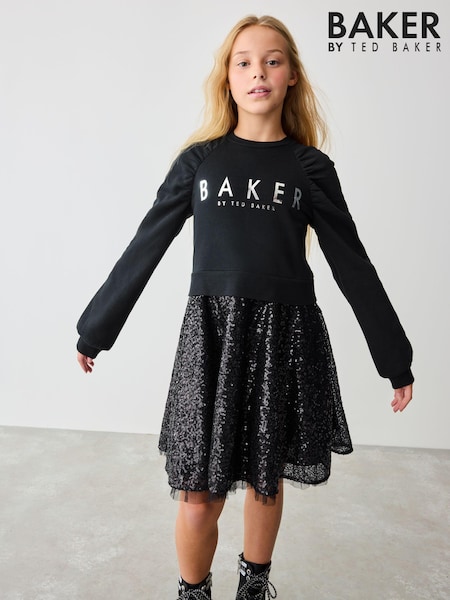 Baker by Ted Baker Sequin Pleated Sweat Dress (567964) | AED122 - AED134