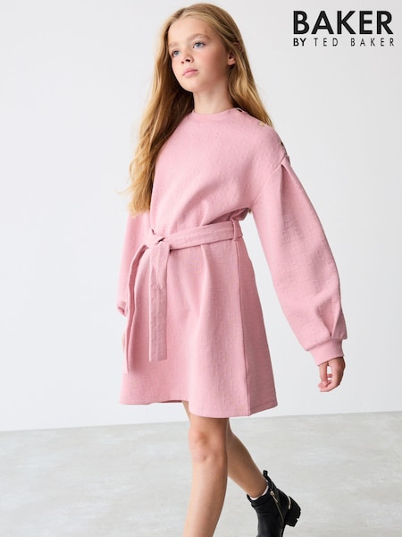 Baker by Ted Baker Plum Purple Jacquard Belted Dress (567974) | € 25 - € 29
