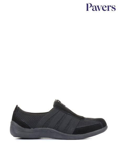 črna - Pavers Ladies Casual Zip Up Trainers (568928) | € 50
