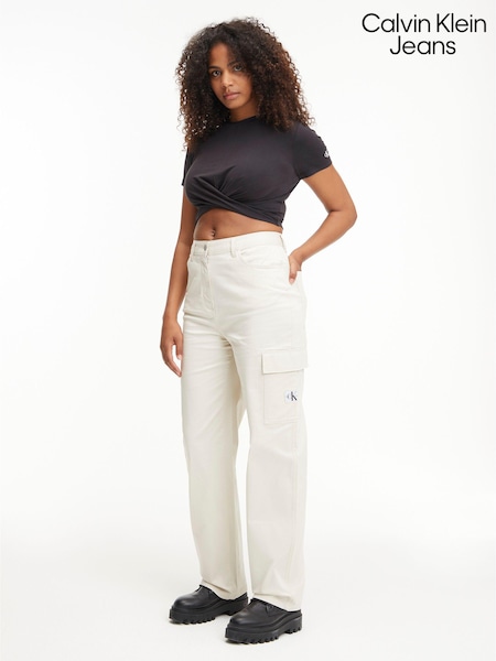 Calvin Klein Jeans High Rise Straight Twill Trousers (570192) | €34