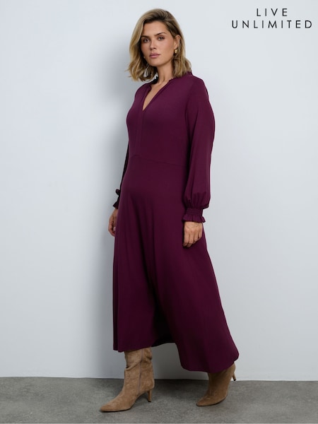 Vermelho - Vestido midaxi de malha com amarração lateral Live Unlimited