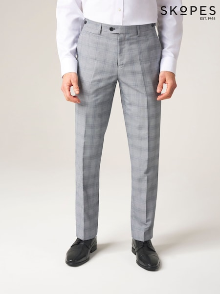 Серый - Приталенный крой - Skopes Tapered Fit Anello Suit Trousers (570345) | €80