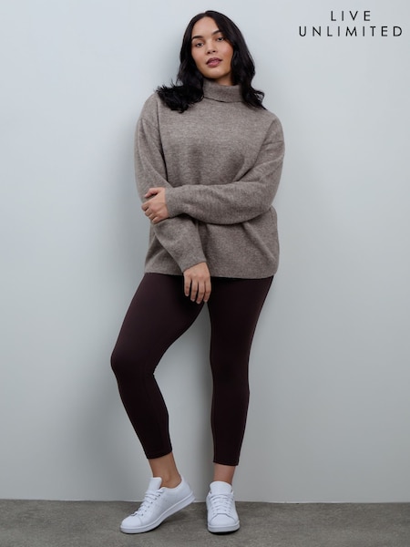 Brown - Live Unlimited Jersey Leggings