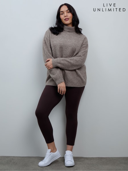 Brown - Live Unlimited Jersey Leggings