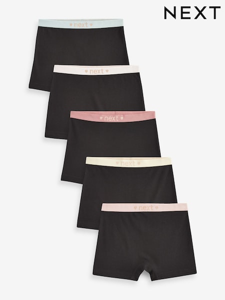 Schwarz - Sparkle Short Briefs 5 Pack (2-16yrs) (570764) | 11 € - 18 €