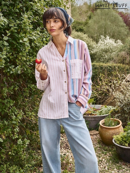 Pink - White Stuff Saffie Mixed Stripe Shirt