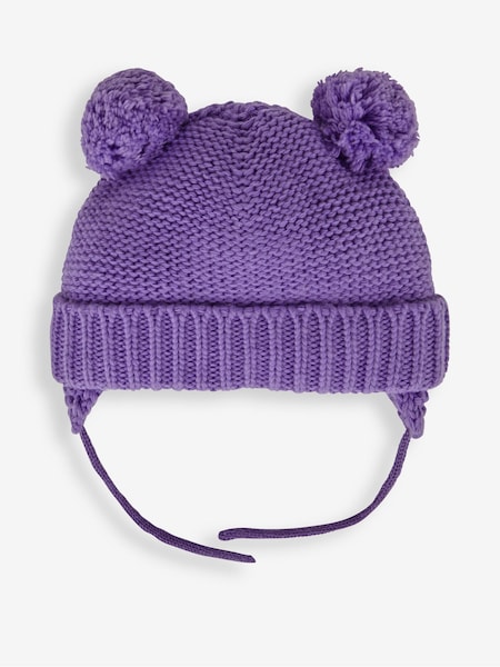 JoJo Maman Bébé Lilac Purple Cosy Pom Pom Hat (570825) | €24