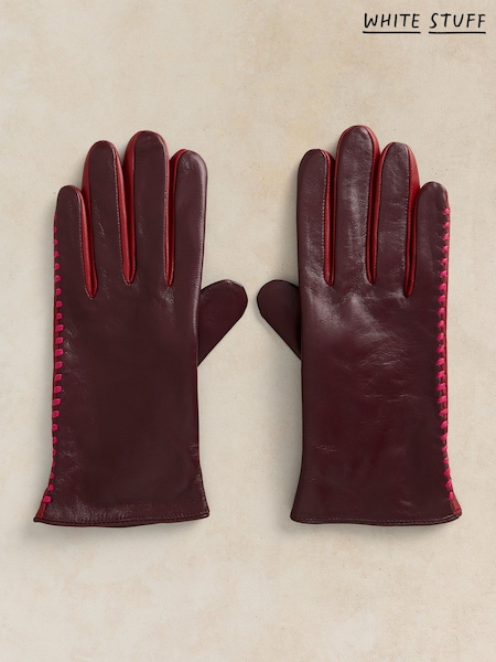 Purple - White Stuff Sasha Leather Glove