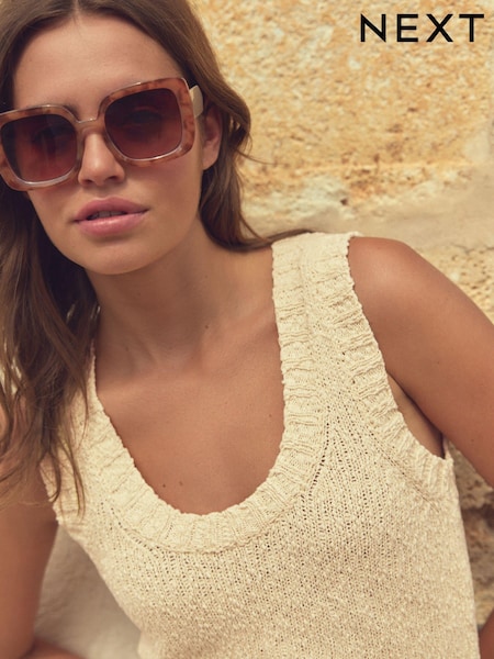 Yellow 100% Cotton Scoop Neck Knitted Vest Top (571150) | €8.50