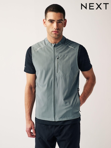 Slate Grey Active Woven Bomber Gilet (572107) | €8