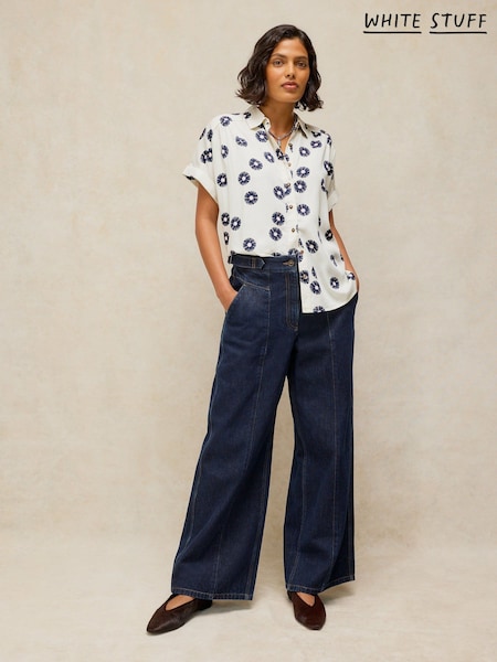 White - White Stuff Orla Button Through Shirt