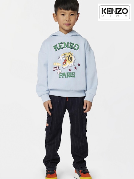 KENZO KIDS Light Blue Tiger Logo Hoodie (572164) | €78 - €89