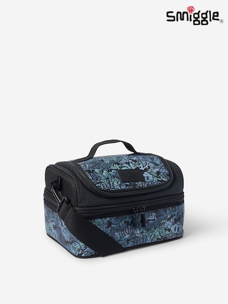 שחור - Smiggle Discover Double Decker Lunchbox
