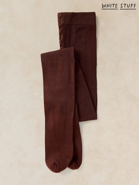 Brun - Collants White Stuff Patty unis